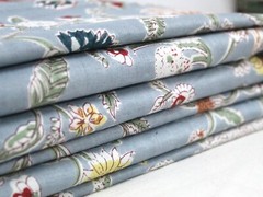 Indian Grey Floral Printed Cotton Fabric Beautiful Dressmaking Fabric US