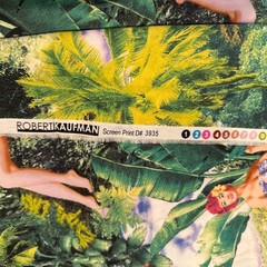 VINTAGE NWOT 4 Yards ROBERT KAUFMAN Cotton Floral Fabric Girls Bikinis Hawaiian