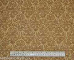1/4 yard cotton fabric golden light brown damask Wilmington Prints home decor