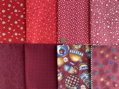 30 RED SHADES Fat / Long Quarter Floral Tonal Blender Quilt Cotton Fabric Bundle