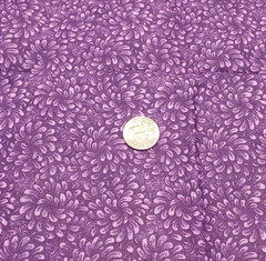 3/4 Yds Dark Purple Flower Blooms Quilt Fabric Cotton