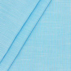 Blue White Pinstripe Cotton Slub Fabric: Woven Yarn-Dyed Material – 58 inch