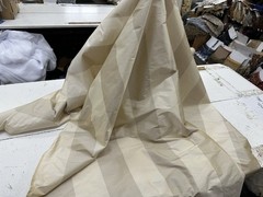 Striped TAFFETA Silk . 100% silk. Sold By the yard.