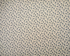 Civil War Reproduction Fabric 1/2 Yard Sm Navy Blue Floral Beige Quilting Cotton