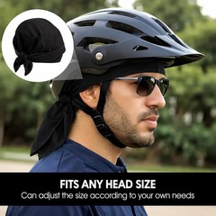 Flame Resistant FR Flex-fit Doo-Rag/Du-Rag/Do-Rag – 100% Cotton – 9 oz (Black)