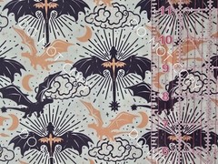 100% Cotton Woven Novelty Fabric Fourth Wing Dragons By The 1/4 Yard 9×56