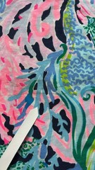 Lilly Pulitzer Pima Cotton Hide Tide Bringing Mermaid Back 1 yd (36¨x 60¨) DFCT