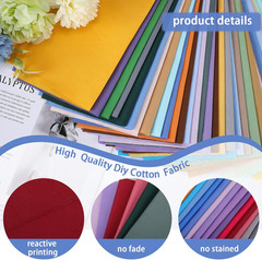 40 Piece Solid Color Fabric Bundles – 10 X 10 Inch Multi-Color Fabric Squares fo