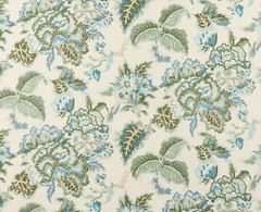 COWTAN & TOUT CURTAIN FABRIC DESIGN Palmerston 4 METRES BLUE/WILLOW 100% LINEN