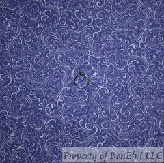 BonEFul FQ Cotton Quilt Dark Purple Tonal Swirl Scroll Girl Calico Pattern Print