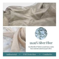 100% Silver Fiber Mesh Canopy Durable EMF Reducing Knitted Fabric