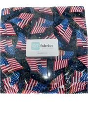 Proud & True QT Fabrics Layer Cake 42 Assorted Cotton Pieces July 4 Flag Stars