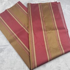 Calico Corners Upholstery Fabric Elegant Stripe Red Gold 60″ x 54″ Rich