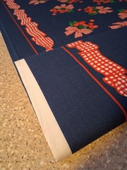 Cotton Fabric “Cherries All Over” #2099 Dk Navy 1996 3 yards Daisy Kingdom RARE