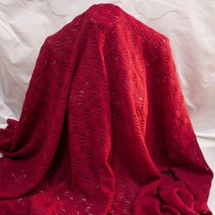 Designer lace raspberry color Made in Italy