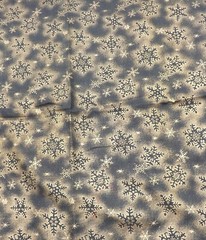 Jo Ann’s Ombre Snowflakes Fabric 2/3 Yd Black Gold Holiday Christmas Winter