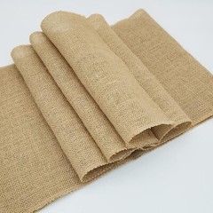 12″ x 10 yd NO-FRAY Burlap Roll ~ Natural Long Fabric with Finished Edges.