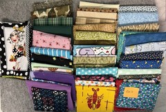 Large Lot Of Fabric Remnants, Large, And Small Pieces. 4+ Pounds. Box 6