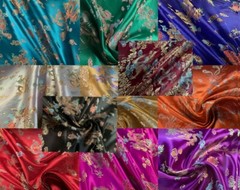44/45″ Chinese Dragon Brocade- By the Yard 45% Poly 55% Nylon (Various Colors)
