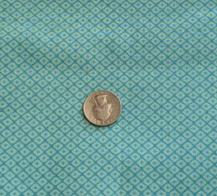 1/2 Yd Teal Squares in Diagonal Lines Fabric Keepsake Calico Designed for Joann