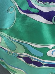 Italian Deadstock 100% Silk Twill 60 GSM Fabric By The Yard Emilio Pucci Logo