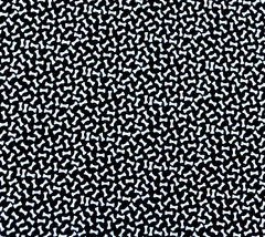 Quilt Fabric By Half-Yard Tossed White Puppy Dog Bones on Black Premium Cotton