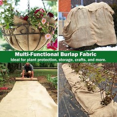 60″ x 100 Feet Burlap Fabric Roll 33 Yards – Burlap Fabric by The Yard for Tree