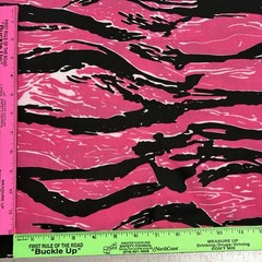 Fabric By The Yard – Pink White Black Tiger Camouflage – 44” Wide – Cotton/synth