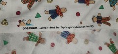 2.38 sy cloth 43″ x 72″ Springs Industries fabric Children “One Heart One Mind”