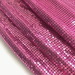 Metal Sequin Mesh Fabric Shiny Sheet Chainmail Aluminum Net Clothing Craft Sew