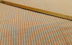 1.5Yards Of Pure 100% Linen Fabric – Orange & White Stripe – 59″ Wide LOT