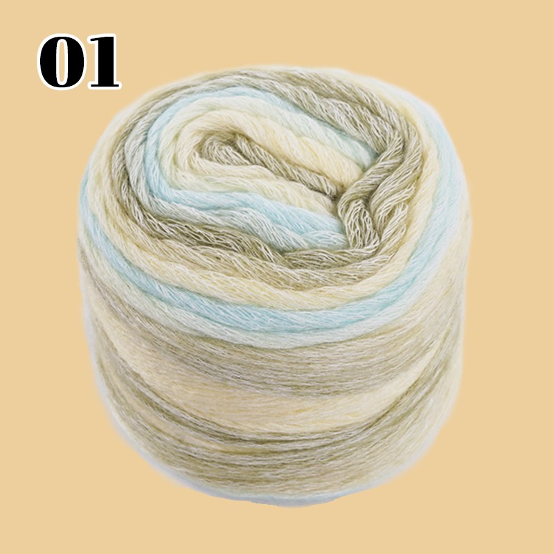 100g/roll Colorfulful Candy Bean Scarf Mohair Yarn Special Knitting Wool Ball
