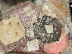 Quilt Pieces Hexagon 4”x4.5” Total 103 Pieces Cotton