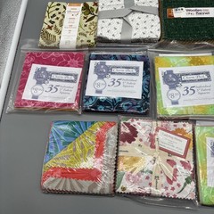 Lot Of (11) Charm Fabric 5” Bundles Mix Of 24, 35, 42 Pcs Per Bundle