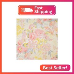 Maxfeel 100% Pure Mulberry Silk Charmuse Floral Fabric 45 Wide for Bedding Dress