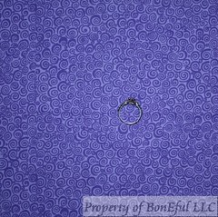 BonEFul FQ Cotton Quilt Dark Purple Tonal Swirl Scroll Girl Calico Pattern Print