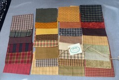 Cotton Fabric Squares Bundle Touch of Eyelet Assorted Plaids Prints Crafting