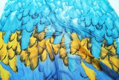 1 yard X 1.48 meter Shading Chiffon Fabric Beach Dress Material Feather Pattern