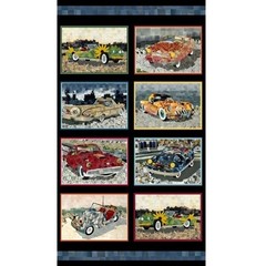 Artworks XIII Car Patches Classic Cars Pixel Art 24×44 Fabric Panel