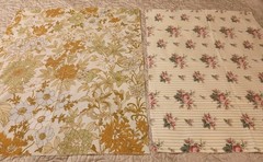 Vtg Lot of 25 Fat Quarters Upcycled Floral Bed Sheets Sewing Crafting 22 Designs
