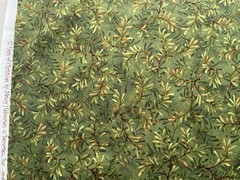 Fabric cotton Green Leaf By Debbie Mumm 42”x 36” 529