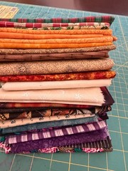 23 Fat Quarter Bundle fabric cotton quilt quilting brown gold beige purple black
