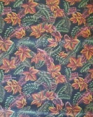 Lot of 7 VTG Brand Name Quilting Fabric Cotton Apples Leaves 1 LB 13 OZ