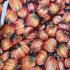 HARVEST All Over PUMPKIN COTTON PRINT BY CLASSIC Cottons 2 1/4 yards +