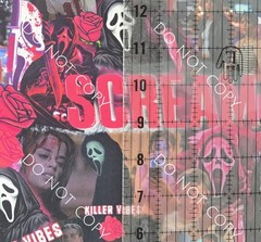 Custom 100% Cotton Woven Scream Movie Ghostface Pink By the 1/4 Yard 9×56