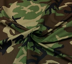 WOODLAND NY/CO RIPSTOP CAMOUFLAGE FABRIC MILITARY BDU CAMO BY THE YARD 64″W