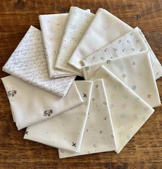10 Fat Quarters Bundle Riley Blake “Hush Hush” Assorted Low Volume Quilt Cotton