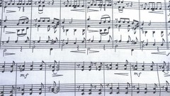 Vintage Black White Sheet Music Musical Notes Novelty Cotton Quilt Fabric