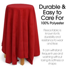 Red Solid Anti Pill Fleece Fabric – 60″ Wide – Sold by The Yard & Bolt
