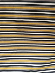 Yellow Black White Striped BT yard 36 x 60 Cotton Lycra Knit Stoff Great Stretch